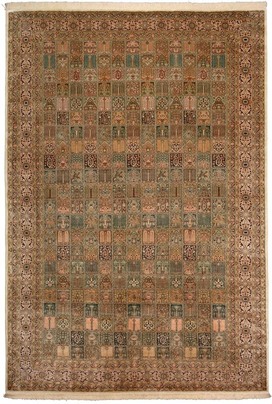Kashmir Oriental Rug 180 × 270 cm, Silk, hand-knotted, fine