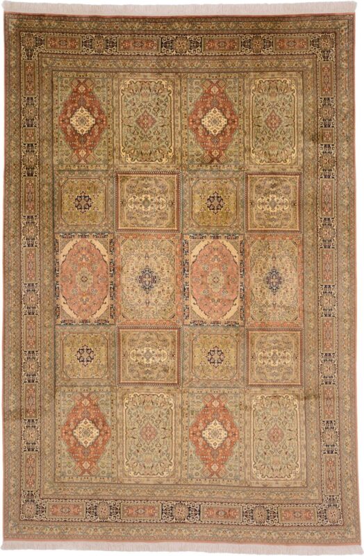 Kashmir Oriental Rug 182 × 270 cm, Silk, hand-knotted