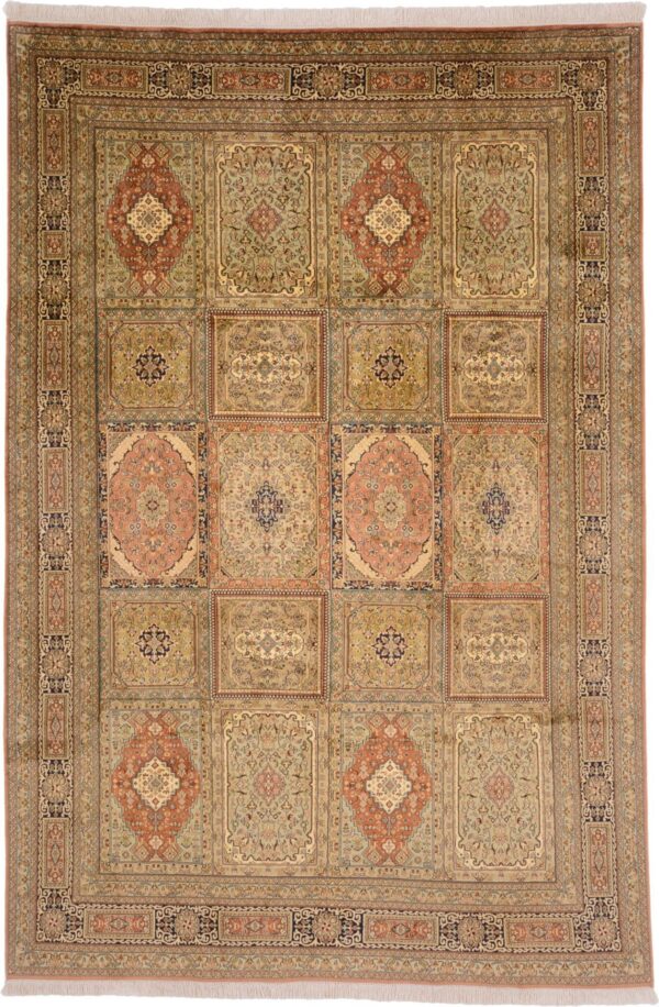 Kashmir Oriental Rug 182 × 270 cm, Silk, hand-knotted
