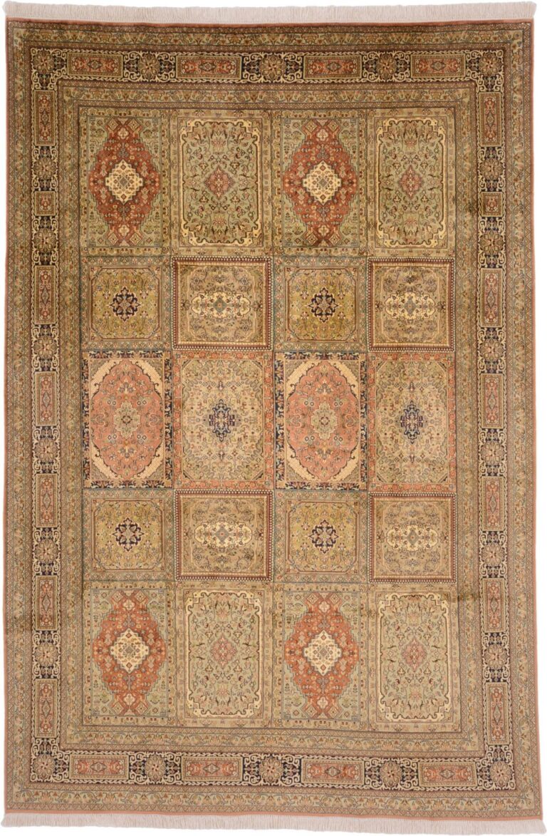 Kashmir Oriental Rug 182 × 270 cm, Silk, hand-knotted