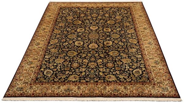 Kashmir Oriental Rug 182 × 270 cm, Silk, hand-knotted, refined — view 2 Kashmir Oriental Rug 182 × 270 cm, Silk, hand-knotted, refined — view 2
