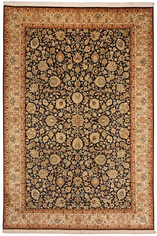 Kashmir Oriental Rug 182 × 270 cm, Silk, hand-knotted, refined Kashmir Oriental Rug 182 × 270 cm, Silk, hand-knotted, refined