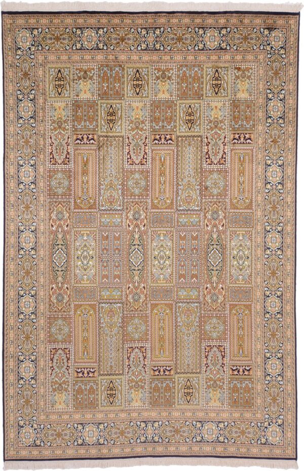 Kashmir Oriental Rug 182 × 277 cm, Silk, hand-knotted
