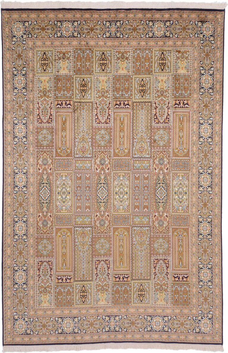 Kashmir Oriental Rug 182 × 277 cm, Silk, hand-knotted