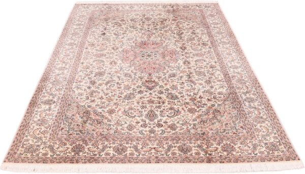 Kashmir Oriental Rug 183 × 277 cm, Silk, hand-knotted, patina — view 2