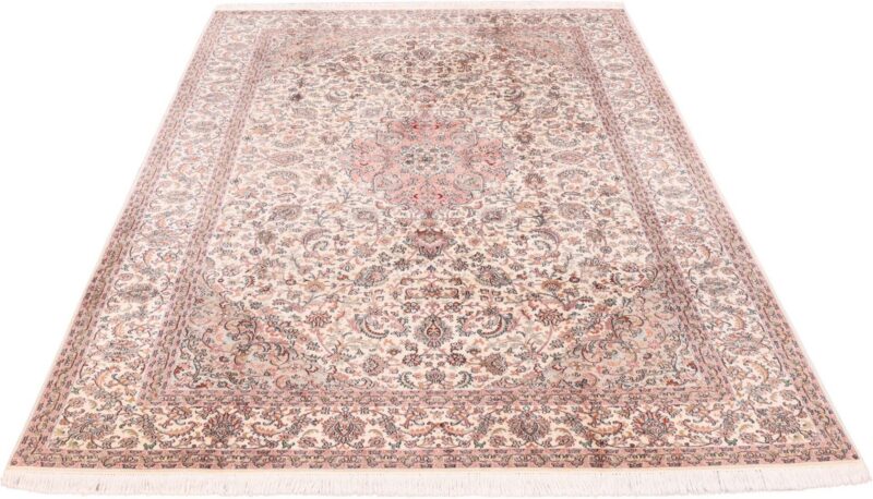 Kashmir Oriental Rug 183 × 277 cm, Silk, hand-knotted, patina — view 2