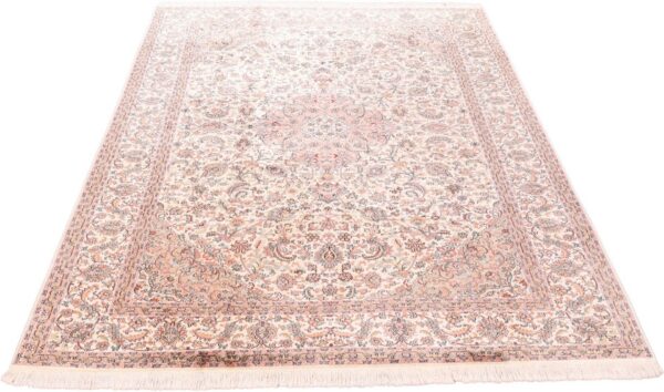 Kashmir Oriental Rug 183 × 277 cm, Silk, hand-knotted, patina — view 4