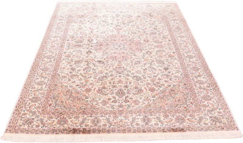 Kashmir Oriental Rug 183 × 277 cm, Silk, hand-knotted, patina — view 4