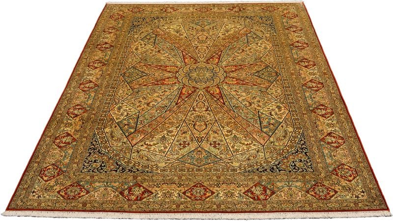 Kashmir Oriental Rug 184 × 277 cm, Silk, hand-knotted — view 2