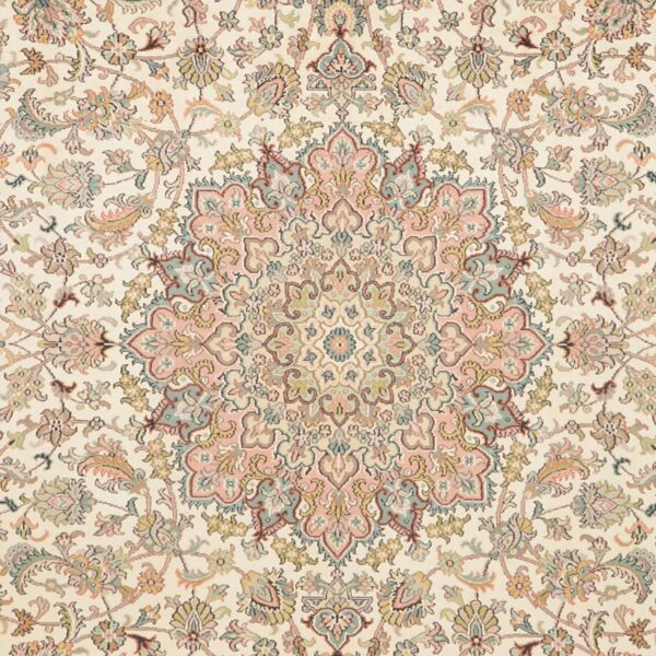 Kashmir Oriental Rug 184 × 280 cm, Silk, White/Beige, hand-knotted — view 5