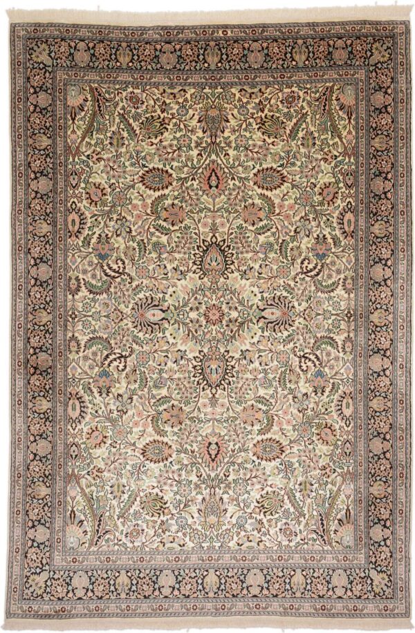 Kashmir Oriental Rug 185 × 271 cm, Silk, hand-knotted