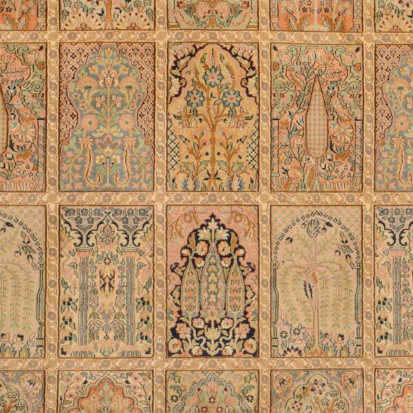 Kashmir Oriental Rug 185 × 276 cm, Silk, White/Beige, hand-knotted — view 4