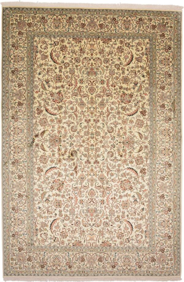 Kashmir Oriental Rug 185 × 277 cm, Silk, hand-knotted