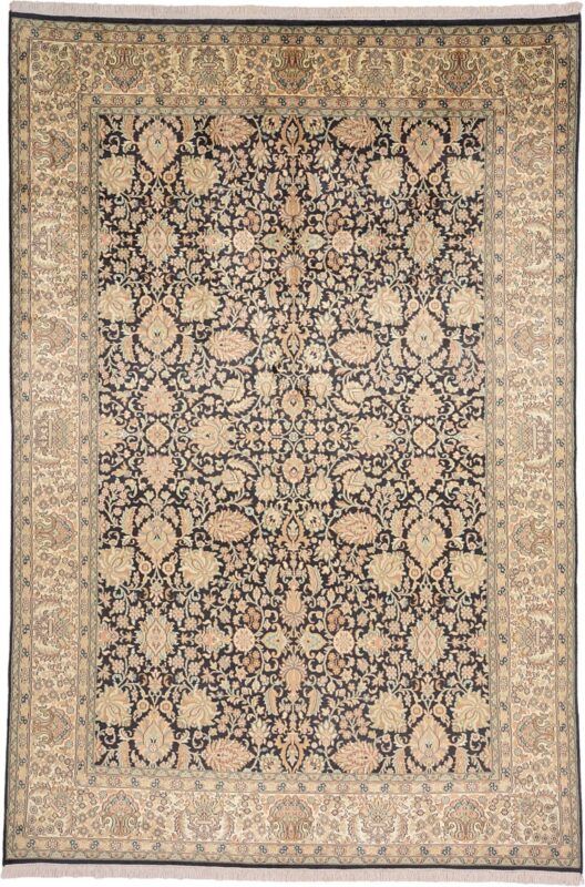 Kashmir Oriental Rug 185 × 278 cm, Silk, hand-knotted