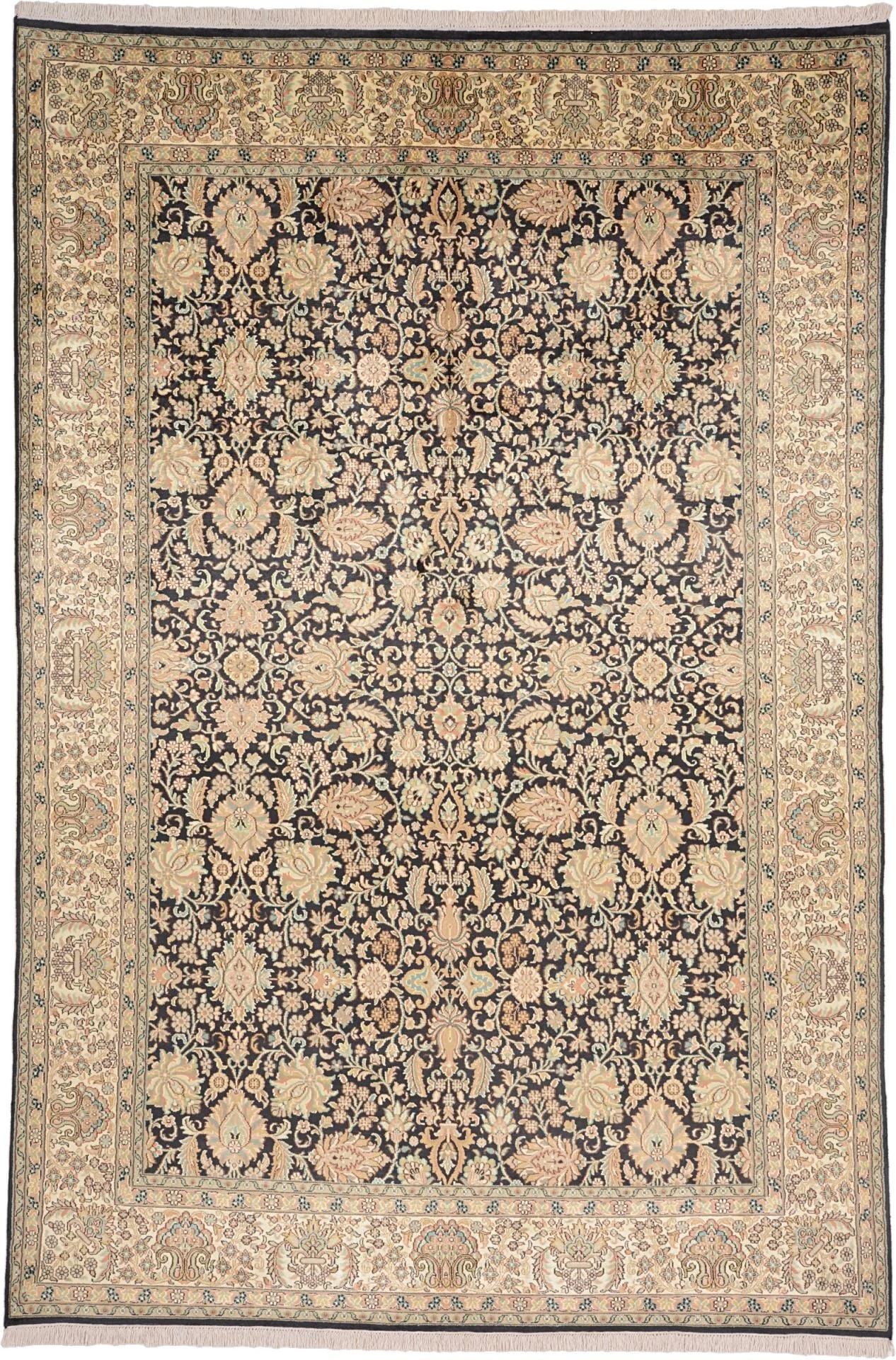 Kashmir Oriental Rug 185 × 278 cm, Silk, hand-knotted