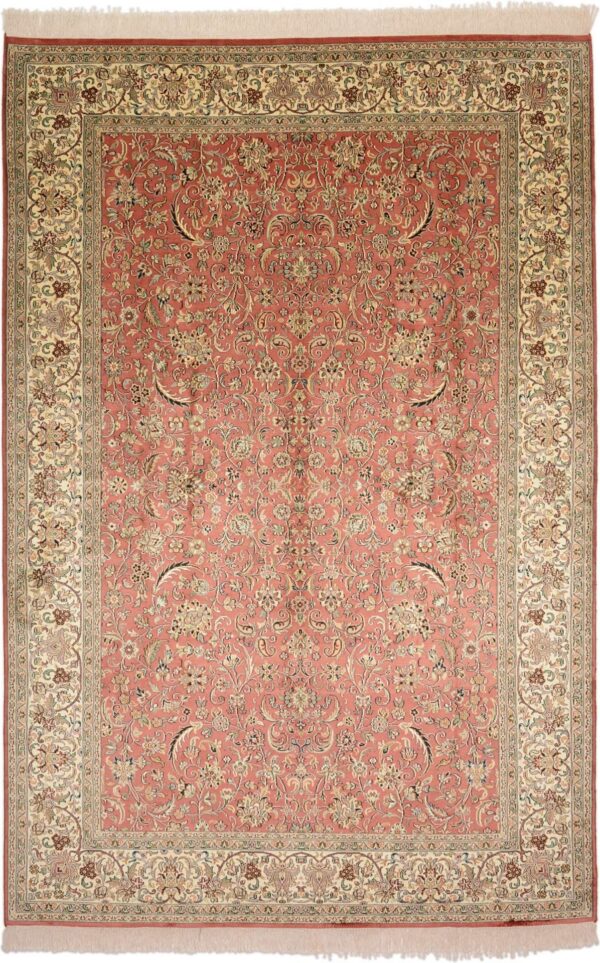 Kashmir Oriental Rug 185 × 279 cm, Silk, hand-knotted Kashmir Oriental Rug 185 × 279 cm, Silk, hand-knotted