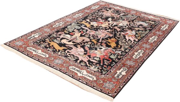 Kashmir Oriental Rug 186 × 267 cm, Silk, hand-knotted — view 3 Kashmir Oriental Rug 186 × 267 cm, Silk, hand-knotted — view 3