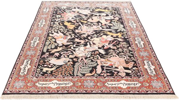Kashmir Oriental Rug 186 × 267 cm, Silk, hand-knotted — view 4 Kashmir Oriental Rug 186 × 267 cm, Silk, hand-knotted — view 4
