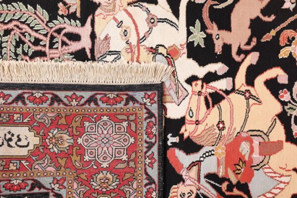 Kashmir Oriental Rug 186 × 267 cm, Silk, hand-knotted — view 7 Kashmir Oriental Rug 186 × 267 cm, Silk, hand-knotted — view 7
