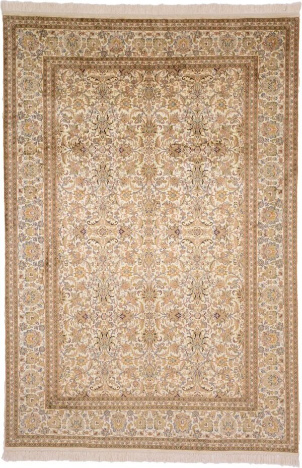 Kashmir Oriental Rug 186 × 273 cm, Silk, hand-knotted
