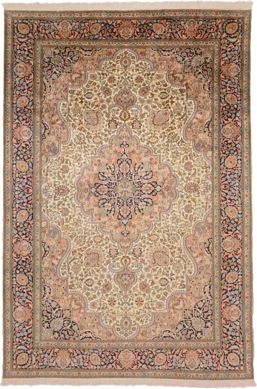 Kashmir Oriental Rug 186 × 277 cm, Silk, hand-knotted, fine