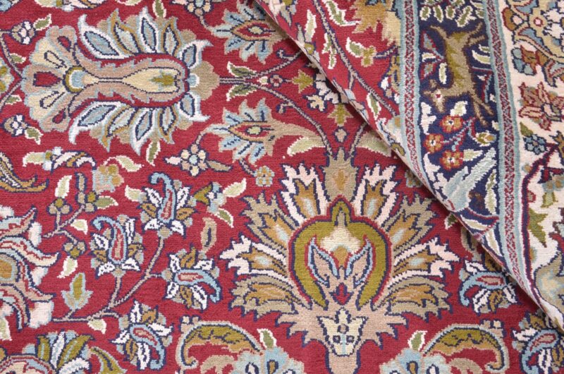 Kashmir Oriental Rug 186 × 280 cm, Silk, Red/Orange, hand-knotted — view 4