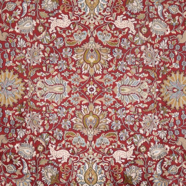 Kashmir Oriental Rug 186 × 280 cm, Silk, Red/Orange, hand-knotted — view 5