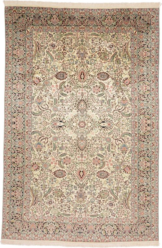 Kashmir Oriental Rug 186 × 280 cm, Silk, hand-knotted, Indian