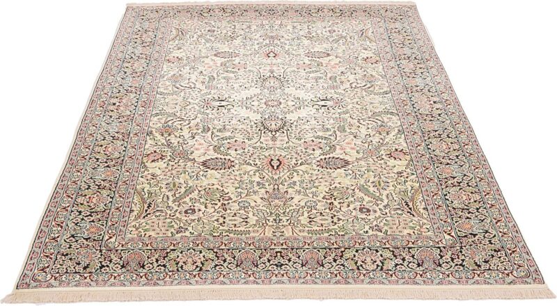 Kashmir Oriental Rug 186 × 280 cm, Silk, hand-knotted, Indian — view 3
