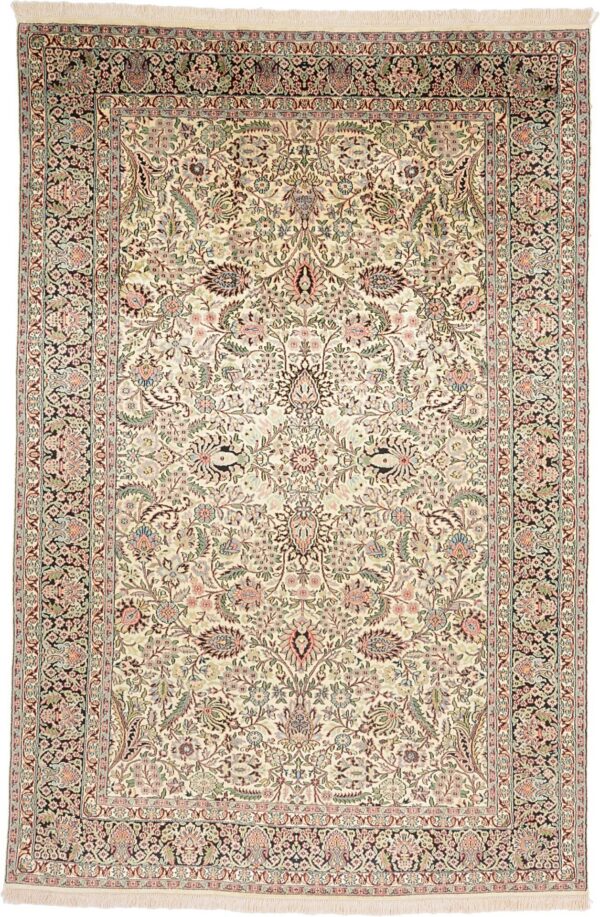 Kashmir Oriental Rug 186 × 280 cm, Silk, hand-knotted, Indian