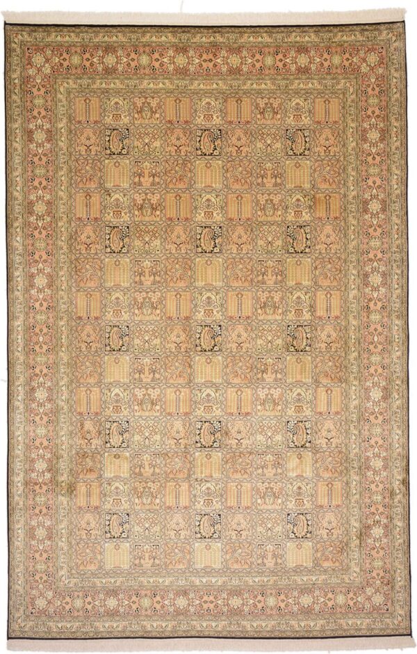 Kashmir Oriental Rug 186 × 283 cm, Silk, hand-knotted