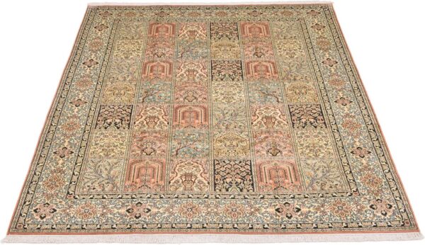 Kashmir Oriental Rug 187 × 253 cm, Silk, hand-knotted — view 2