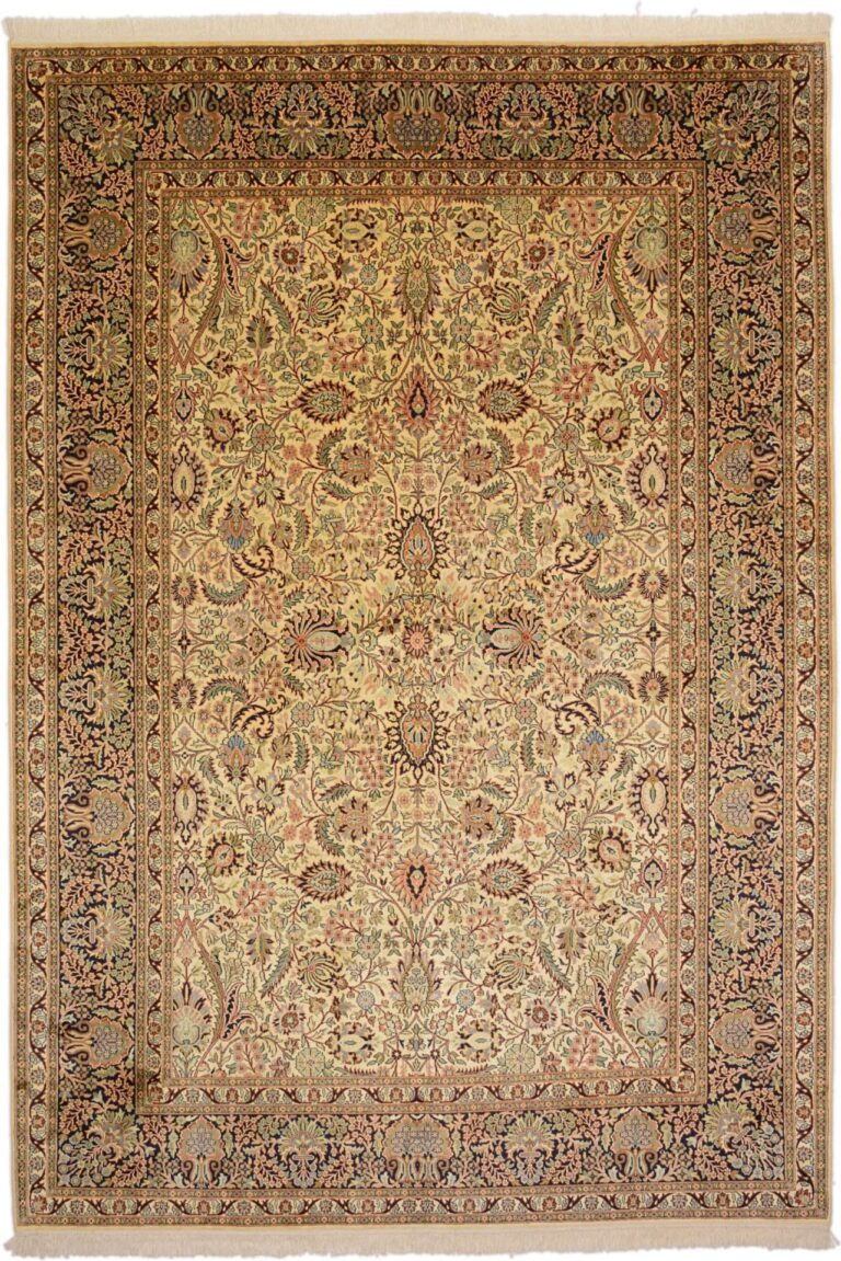 Kashmir Oriental Rug 187 × 270 cm, Silk, hand-knotted