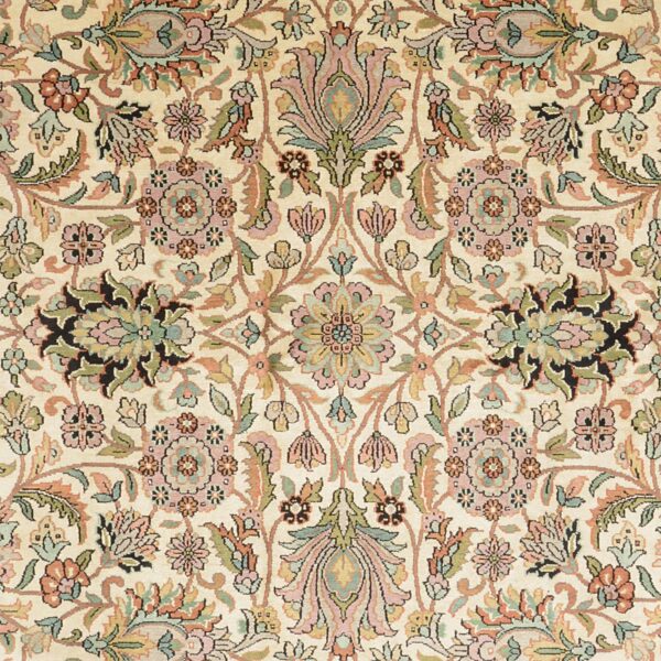 Kashmir Oriental Rug 188 × 275 cm, Silk, hand-knotted, pastel — view 5