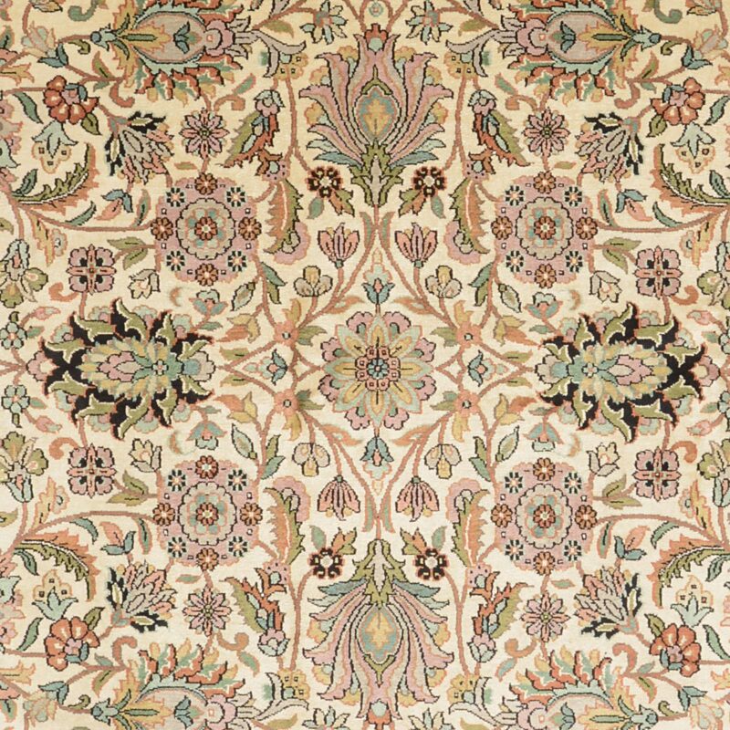 Kashmir Oriental Rug 188 × 275 cm, Silk, hand-knotted, pastel — view 5