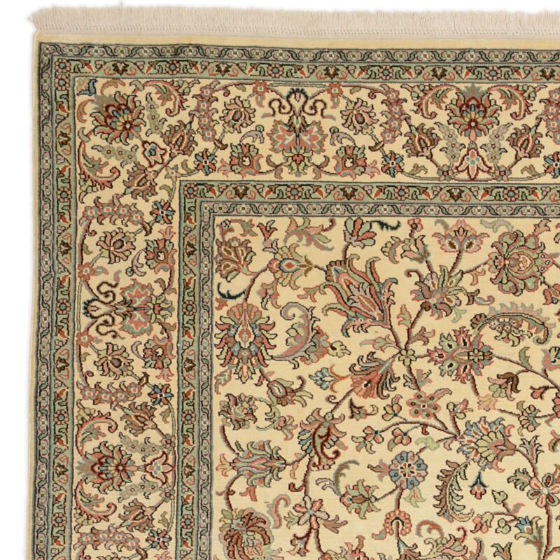 Kashmir Oriental Rug 188 × 276 cm, Silk, hand-knotted — view 6 Kashmir Oriental Rug 188 × 276 cm, Silk, hand-knotted — view 6
