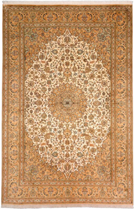 Kashmir Oriental Rug 188 × 279 cm, Silk, hand-knotted