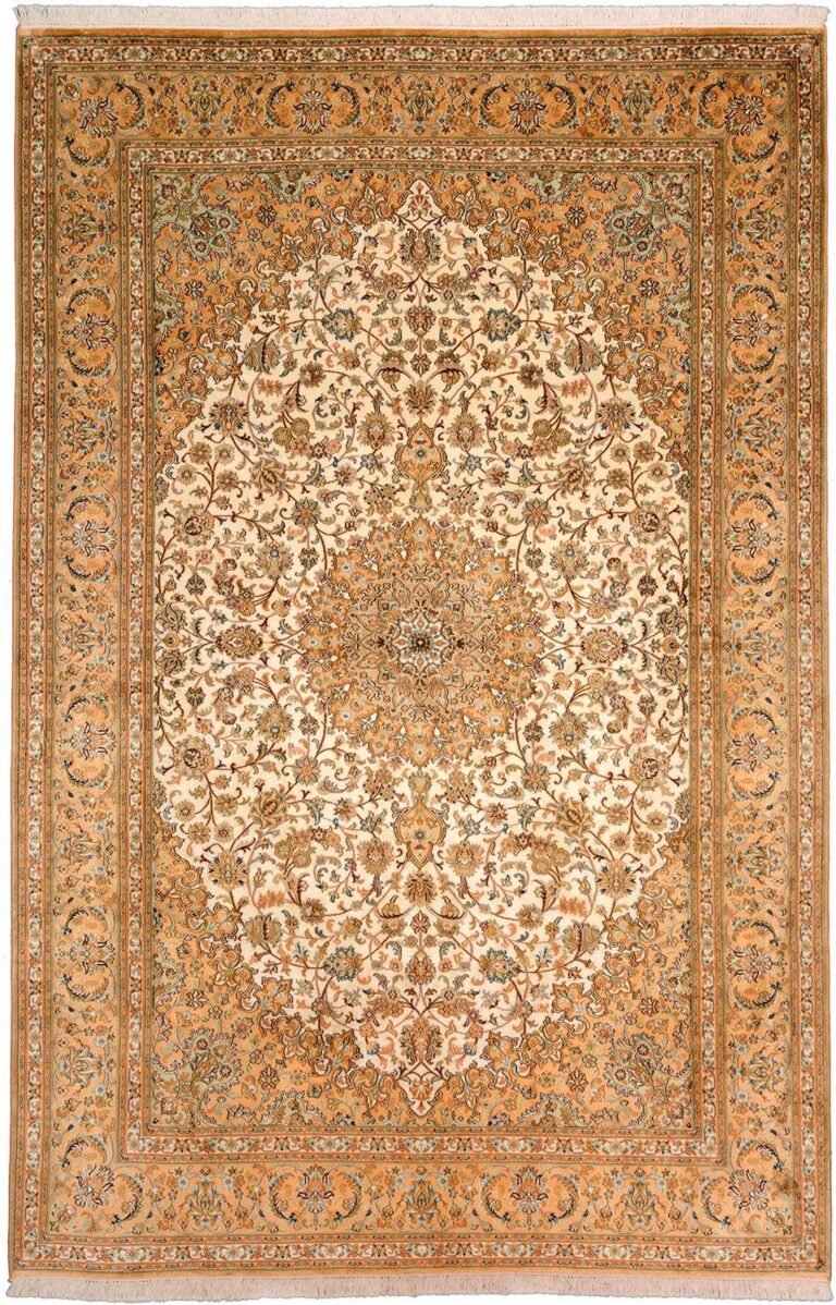 Kashmir Oriental Rug 188 × 279 cm, Silk, hand-knotted