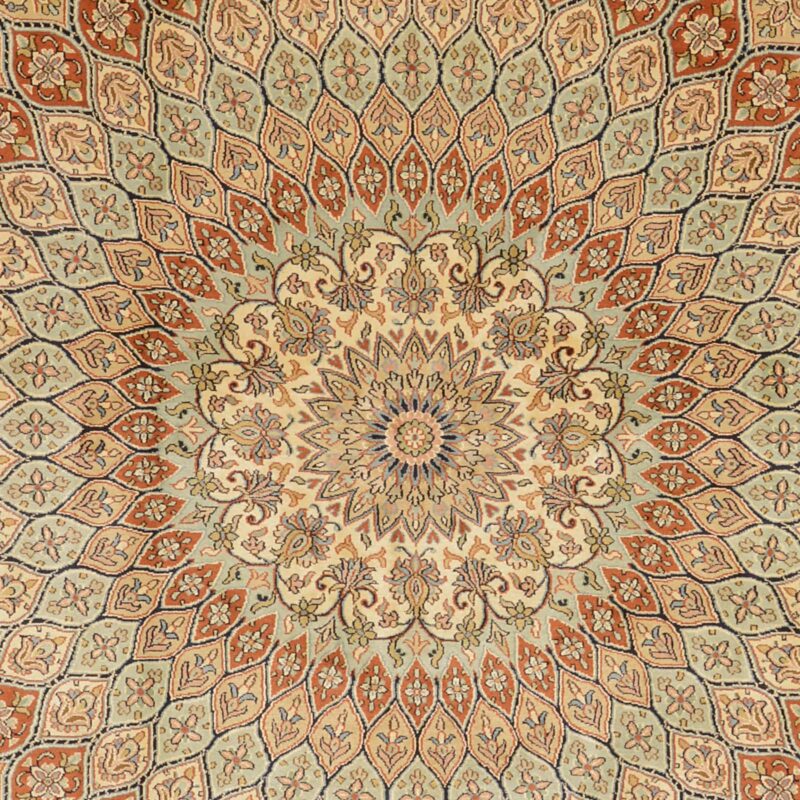 Kashmir Oriental Rug 189 × 278 cm, Silk, hand-knotted — view 5 Kashmir Oriental Rug 189 × 278 cm, Silk, hand-knotted — view 5