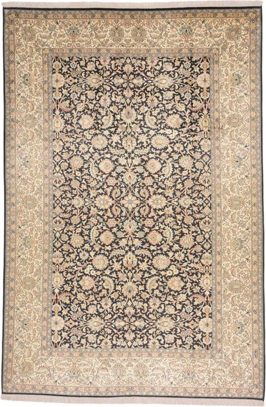 Kashmir Oriental Rug 189 × 281 cm, Silk, hand-knotted