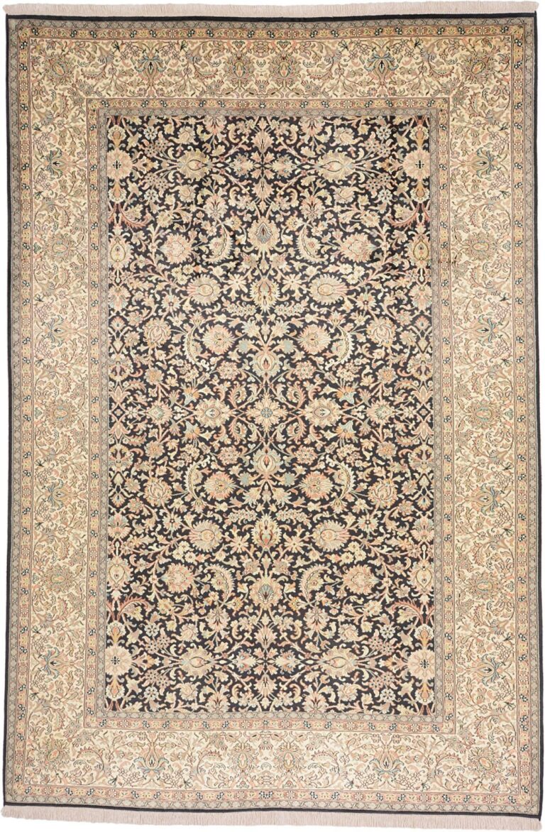 Kashmir Oriental Rug 189 × 281 cm, Silk, hand-knotted