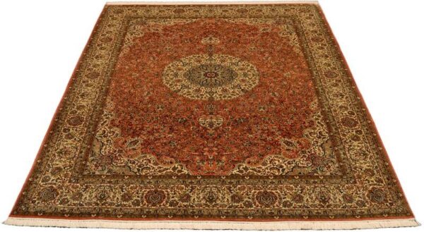 Kashmir Oriental Rug 190 × 274 cm, Silk, hand-knotted — view 2