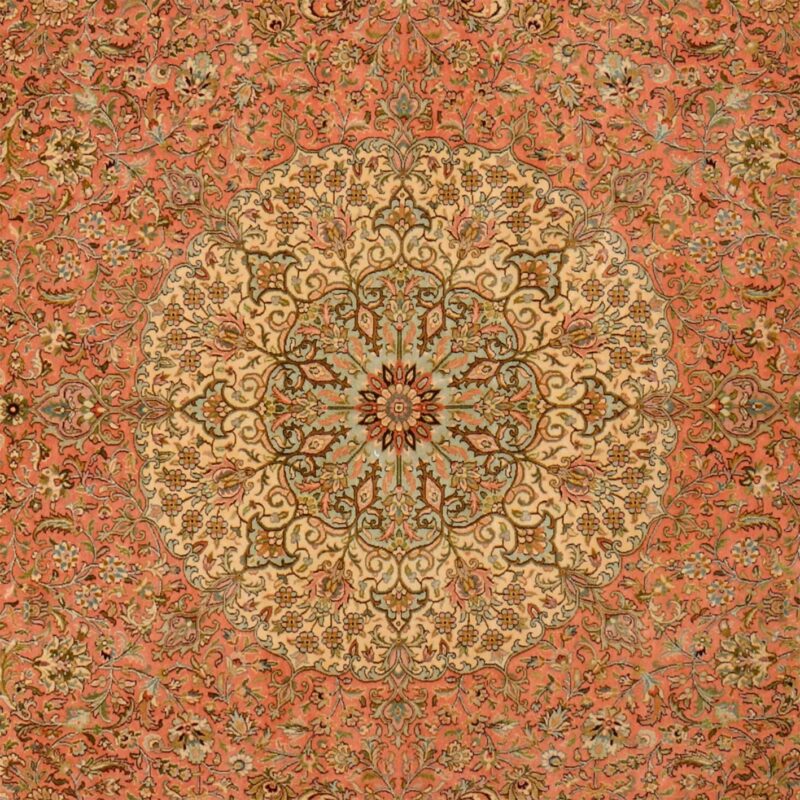 Kashmir Oriental Rug 190 × 274 cm, Silk, hand-knotted — view 4