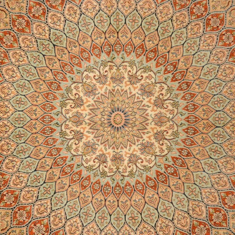 Kashmir Oriental Rug 190 × 275 cm, Silk, hand-knotted — view 4
