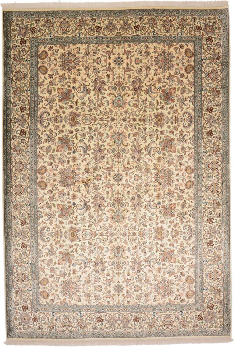 Kashmir Oriental Rug 190 × 279 cm, Silk, hand-knotted