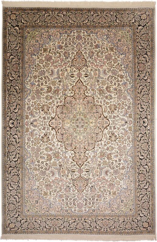 Kashmir Oriental Rug 192 × 284 cm, Silk, hand-knotted