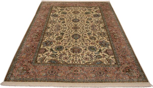 Kashmir Oriental Rug 193 × 281 cm, Silk, hand-knotted, Indian — view 2