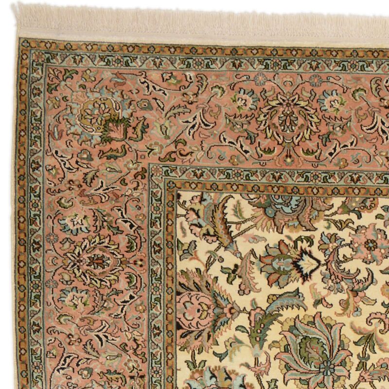 Kashmir Oriental Rug 193 × 281 cm, Silk, hand-knotted, Indian — view 5