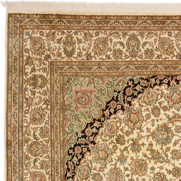 Kashmir Oriental Rug 198 × 260 cm, Silk, hand-knotted, luxury — view 5