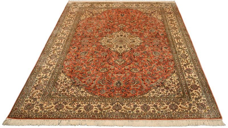 Kashmir Oriental Rug 199 × 290 cm, Silk, hand-knotted — view 2